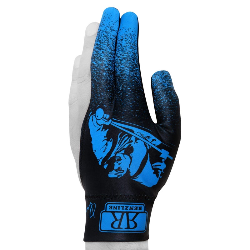 Longoni Renzline Pool CUE Glove Billiard Player - Blue/Black - for Left Hand - One Size fits All - Image 2